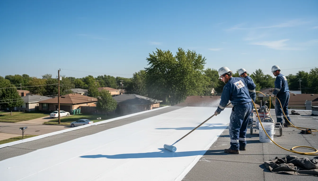 Commercial roof coating in Weston, CT near me